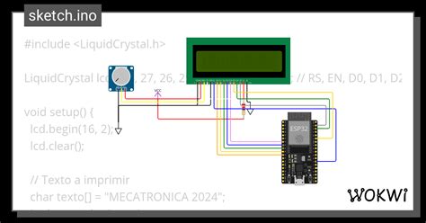 Escriba En Modo 8 Bits Las Letras MECATRONICA 2024 Centradas Con