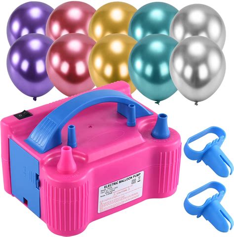 Amazon Balloon Pump Portable Dual Nozzle Ballon Inflator Pump For