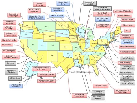 Exploring The Map Of Us Colleges In 2023 - Map Of The Usa