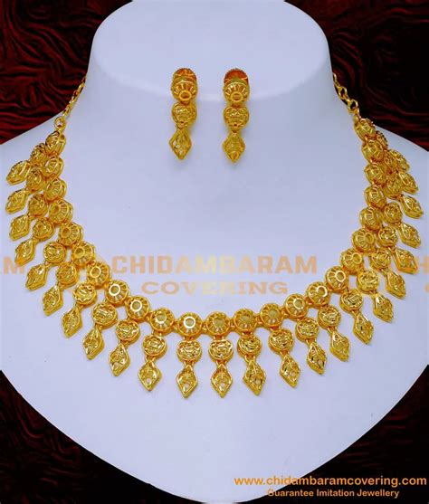 Buy Wedding Modern Gold Necklace Designs 2 Gram Choker Set