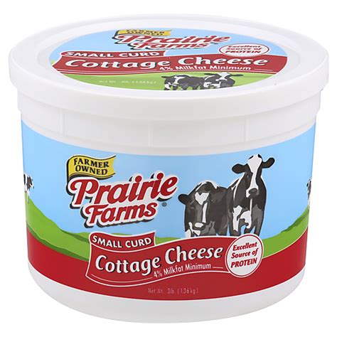 Prairie Farms Cottage Cheese Small Curd 4 Milkfat Minimum 3 Lb