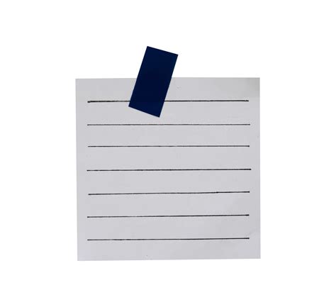 Blank White Note Paper With Black Tape 22152914 Png