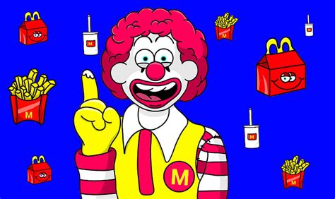 Ronald Mcdonald Ronald Mcdonald Mcdonalds Cartoon Food Funny