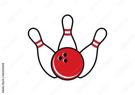 Bowling Pins And Bowling Ball Vector Bowling Icon Isolated On A White Background Bowling Logo