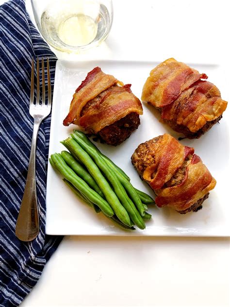 Bacon Wrapped Mini Meatloaves