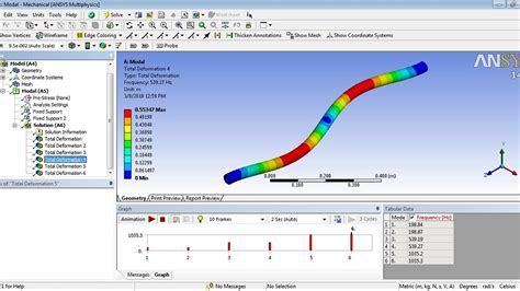 Ansys Workbench Modal Analysis Circular Tube Section Youtube