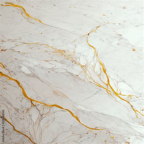 White Marble With Gold Veins Texture Background Stock Illustration