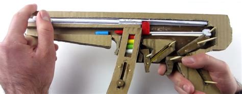 Cardboard And Paper Gun Shows Off Clever Construction | Hackaday