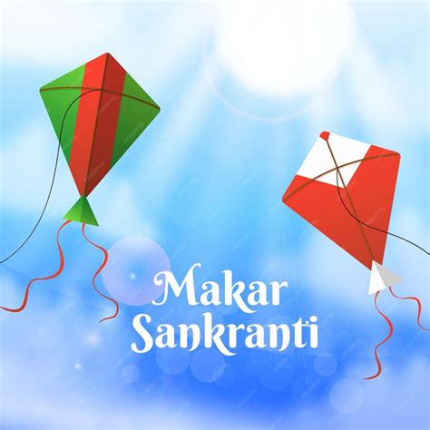 Premium Vector Happy Makar Sankranti With Flying Kite