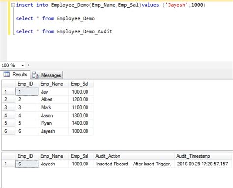 Trigger In Sql Server