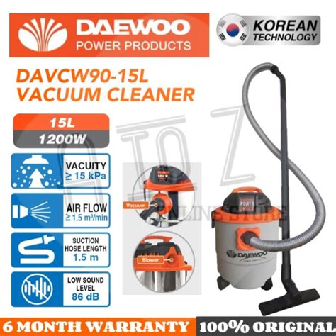 【daewoo Power Products】daewoo Wet And Dry Vacuum Cleaner 1250w 15l