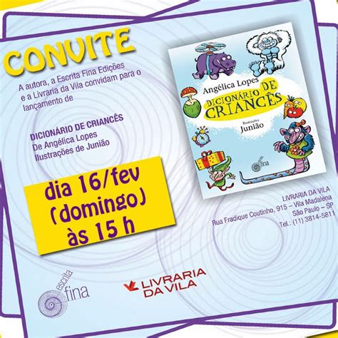 Cristina S Literatura Infantil E Juvenil Convite Para O Lan Amento Do