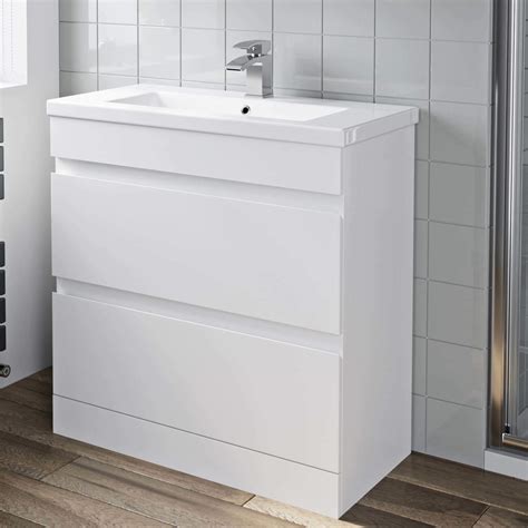 Bathroom Storage Unit White Gloss Semis Online