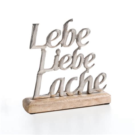 Deko Schriftzug Lebe Liebe Lache bei Möbel Rogg