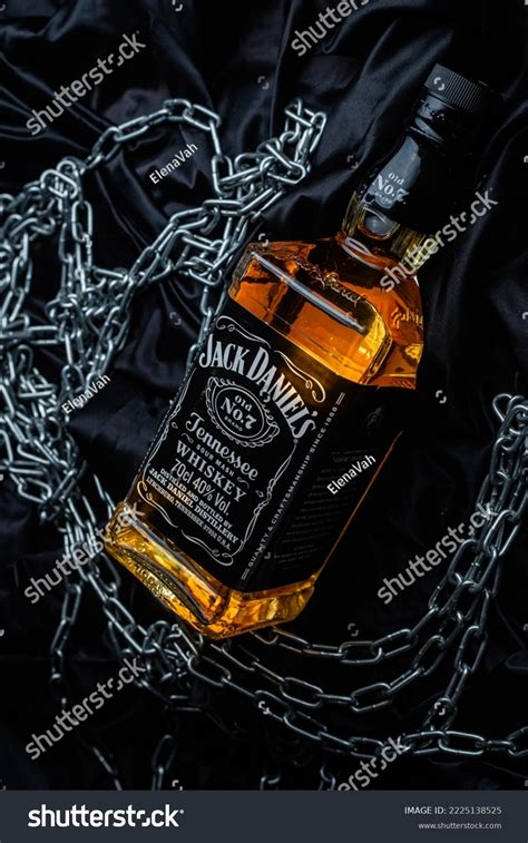 Bottle Whiskey Jack Daniels On Dark Stock Photo 2225138525 Shutterstock