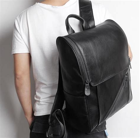 Designer Black Leather Backpack Bag – LeatherNeo