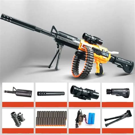 M4 M249 Hybrid Electric Belt Fed Aeb Nerf Dart Blaster M416gelblaster