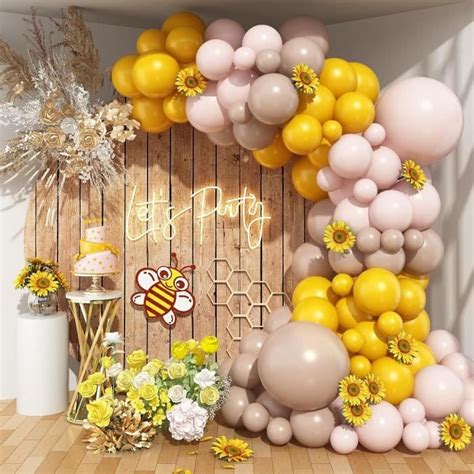 Kit D Arche De Ballons Jaune Moutarde Et Beige Jaune Pastel Cr Me Blanc Sable Nude