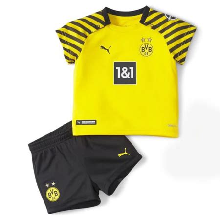 Fußballtrikots BVB Borussia Dortmund kinder Auswärts Trikotsatz 2022