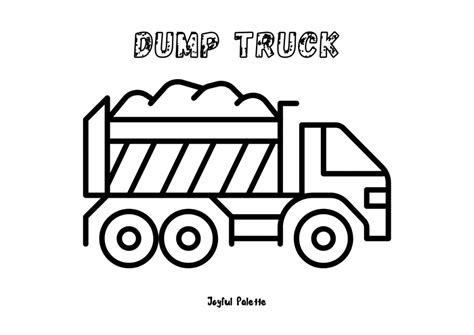 Dump Truck Coloring Pages Joyful Palette