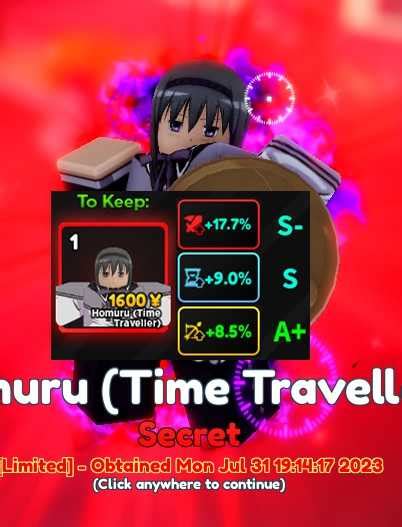 Homura Akemi Homuru Time Traveller Evo Anime Adventures Aa Stat S S A