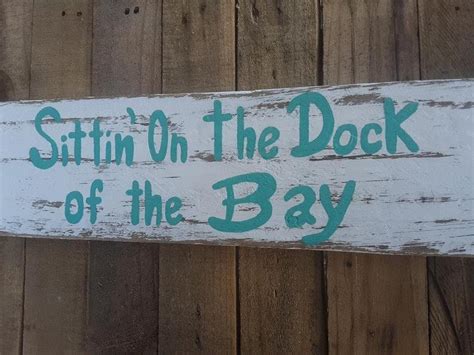 Dock Sign Sittin On The Dock Of The Bay Outdoor Bar Etsy