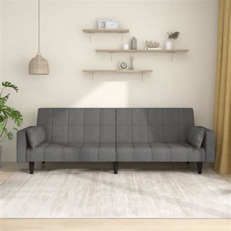 Canapé SALALIS Classic Gris clair Tissu bois plastique 220