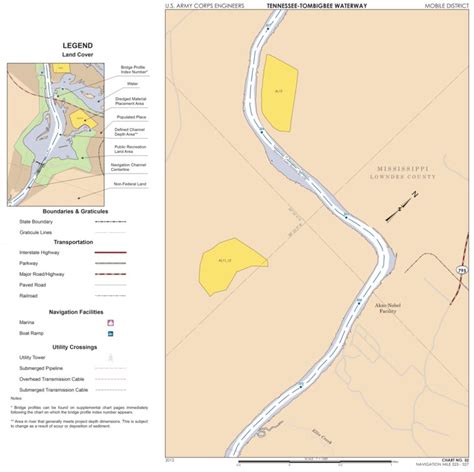 Tennessee-Tombigbee Waterway Chart 32: Historic Miles 323-327 map by US ...