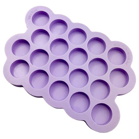 Molde De Silicone Para Resina Paleta De C Rculo Sem Furo Cavidades