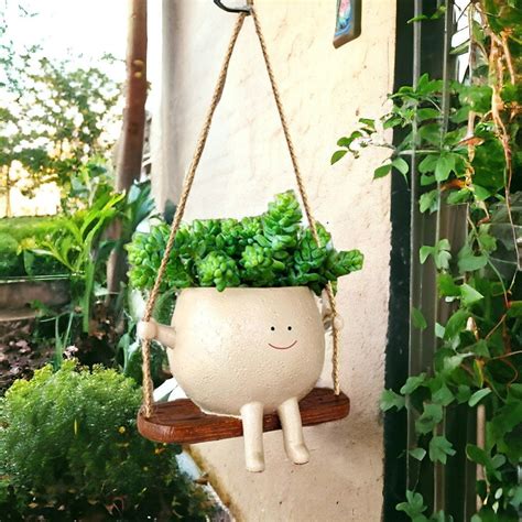 Swing Plant Pot Novelty Plant Pot Fun Plant Pot Unique Plant Pot Garden