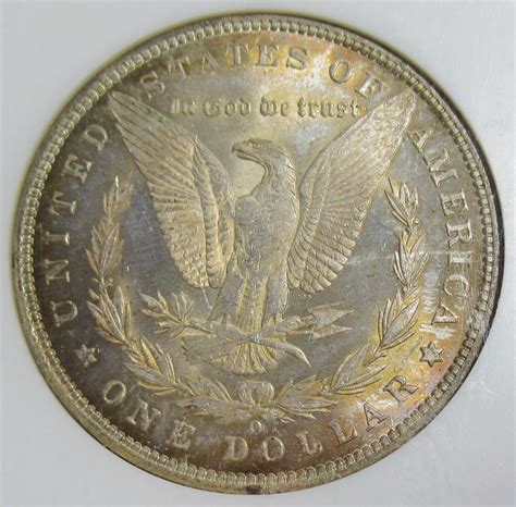 1891 O Morgan Silber Dollar NGC MS 64 Schöne Original Toning eBay