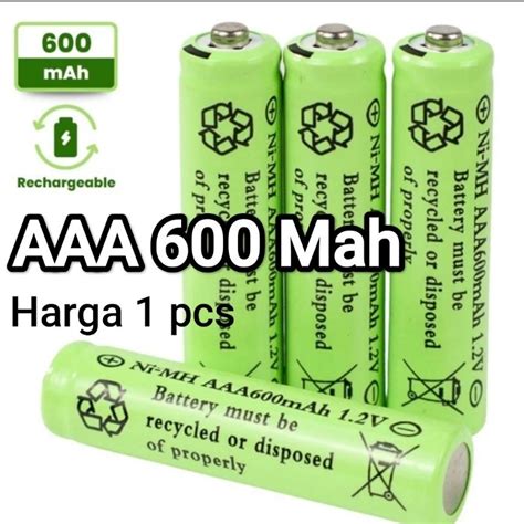 Jual Baterai AAA A3 Charger Cas Isi Ulang Ni CD Atau Ni MH Batre