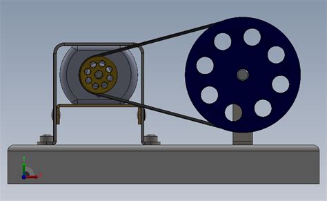 皮带和皮带轮机构 Solidworks 2018 模型图纸下载 懒石网