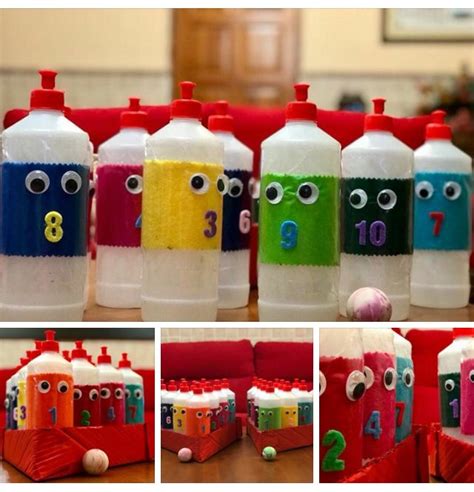 Juego De Bolos Para Niños Con Botellas De Plastico Diy Juego De Bolos