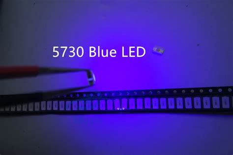 Pcs Smd Led Chip Blue W Ultra Bright Nm Ma V