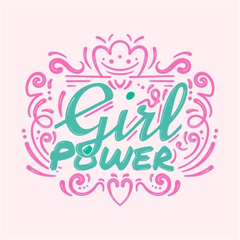 Premium Vector Girl Power Hand Lettering