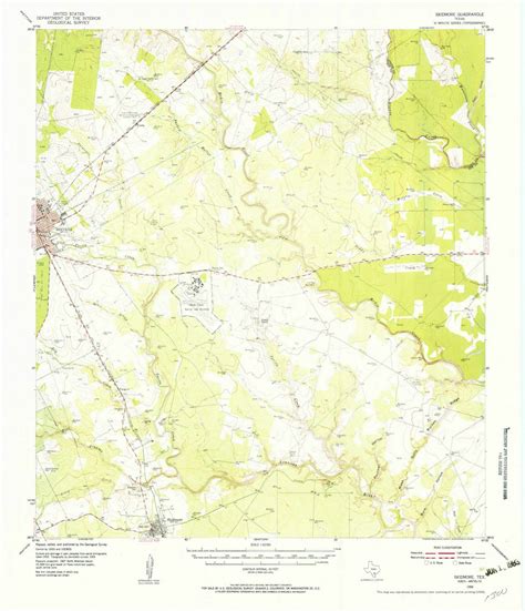 Skidmore Texas 1954 1956 Usgs Old Topo Map Reprint 15x15 Tx Quad