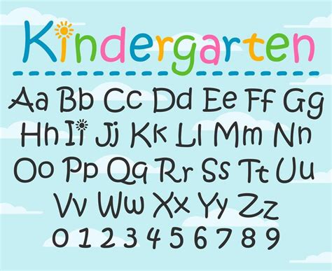 Kindergarten Font Ttf Svg Kids Font Kindergarten Teacher Svg Kids ...