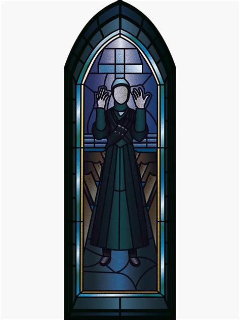 Beatrice Warrior Nun Stained Glass Texture Sticker For Sale By