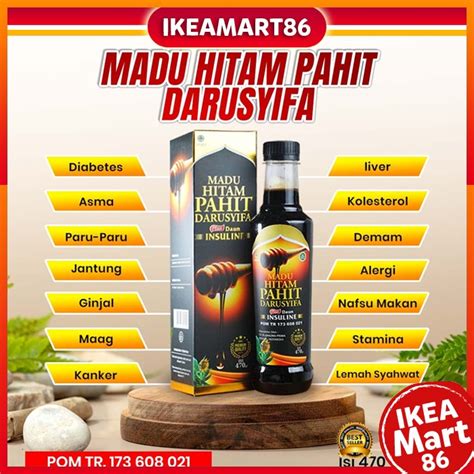 Jual MADU HITAM PAHIT INSULIN DIABETES DARUSYIFA Indonesia Shopee Indonesia