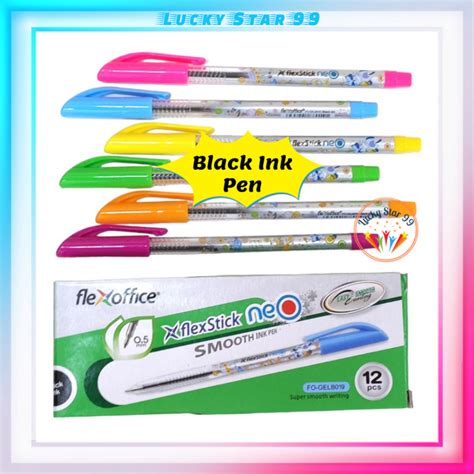 Flexstick NEO 12pcs Black Ink Pen 0 5mm Ballpen Flex Stick Office