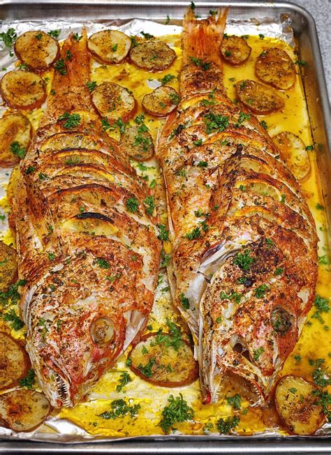 Easy To Prepare Oven Baked Whole Yellowtail Snapper Recipe