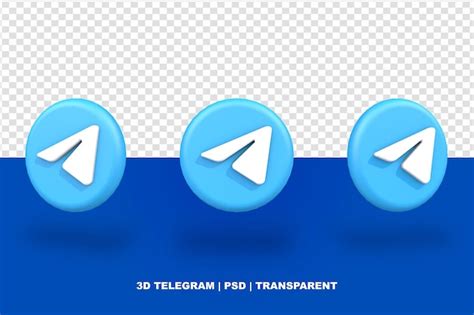 Logo De L application De Médias Sociaux Telegram PSD Premium