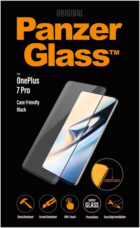 PanzerGlass OnePlus 7 T Pro Case Friendly Screenprotector Zwart