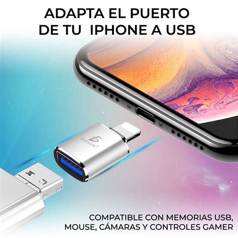 Adaptador De Otg Para Iphone Ipad Lightning Usb 30 Ele Gate