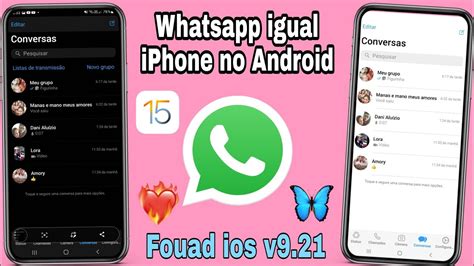 SAIU WHATSAPP IGUAL IPHONE IOS 15 NO ANDROID 2022 Fouad IOS V9 21 Nova