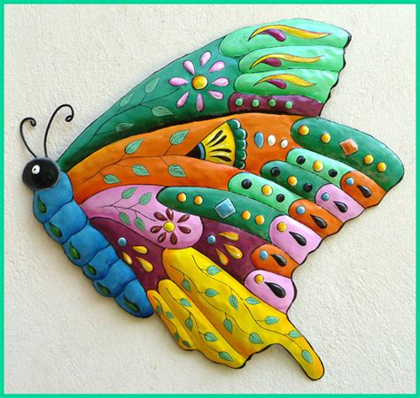 Hand Painted Butterflies Butterfly Wall Art Metal Wall Decor