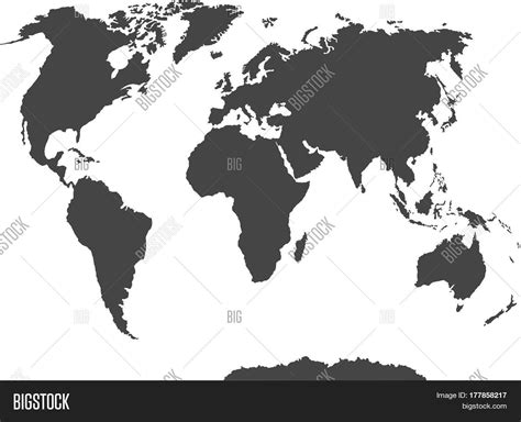 Blank World Map Vector And Photo Free Trial Bigstock