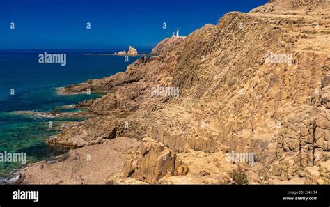 Columnar Jointing Structures Of Punta Baja Lava Flows Volcanic Rocks