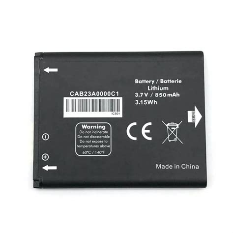 New CAB23A0000C1 3 7V 850mAh Battery For TCL ALCATEL One Touch 768